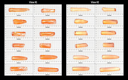 Sunrise #16 Lab Created Corundum Sapphire Faceting Rough for Gem Cutting - Various Sizes - Split Boule