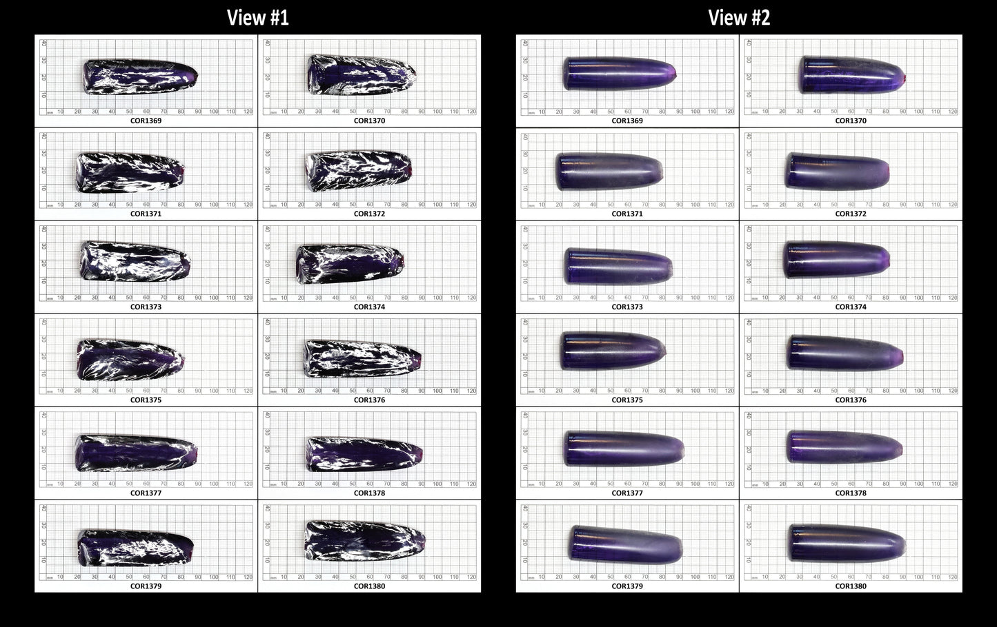 Purple Kunzite #60 Lab Created Corundum Sapphire Faceting Rough for Gem Cutting - Various Sizes - Split Boule