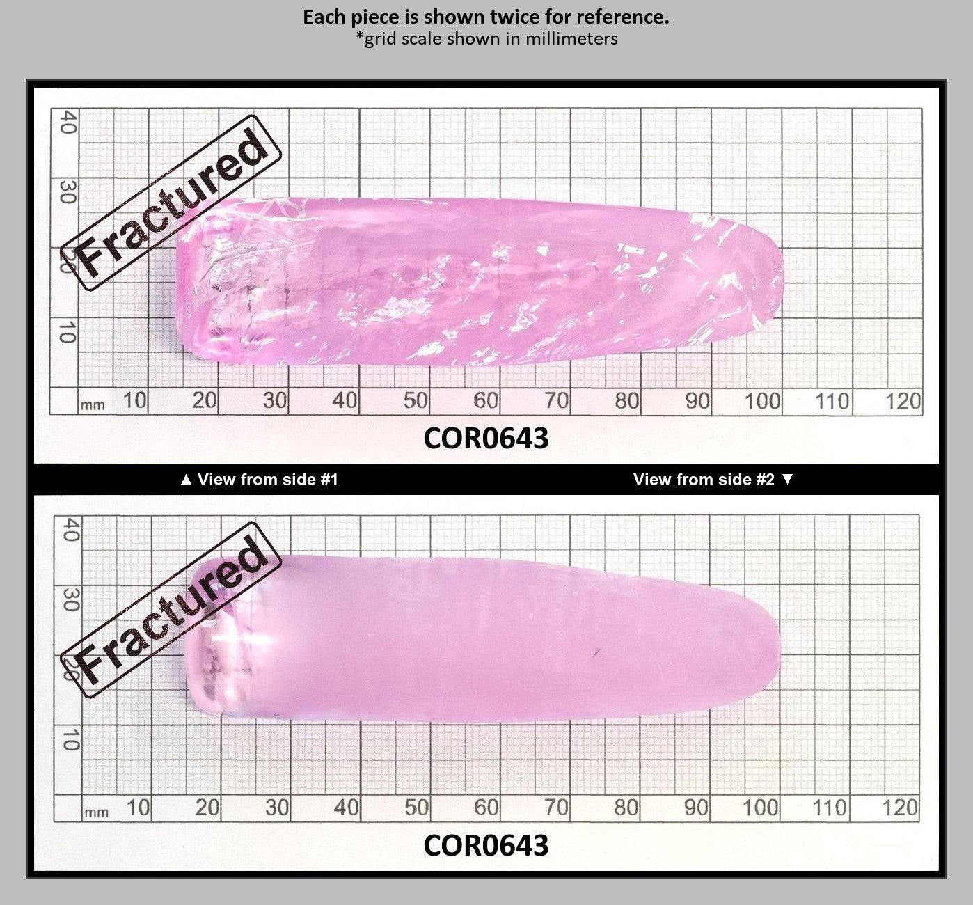Djeva Very Light Pink #1 Lab Created Corundum Sapphire Faceting Rough for Gem Cutting - DISCONTINUED - Various Sizes - Split Boule : COR0643