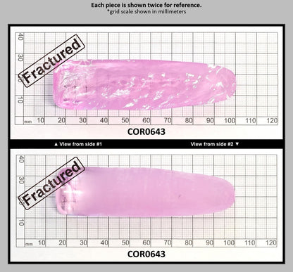 Djeva Very Light Pink #1 Lab Created Corundum Sapphire Faceting Rough for Gem Cutting - DISCONTINUED - Various Sizes - Split Boule : COR0643