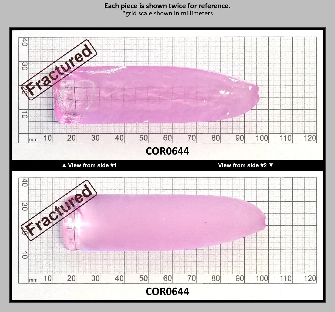 Djeva Very Light Pink #1 Lab Created Corundum Sapphire Faceting Rough for Gem Cutting - DISCONTINUED - Various Sizes - Split Boule : COR0644