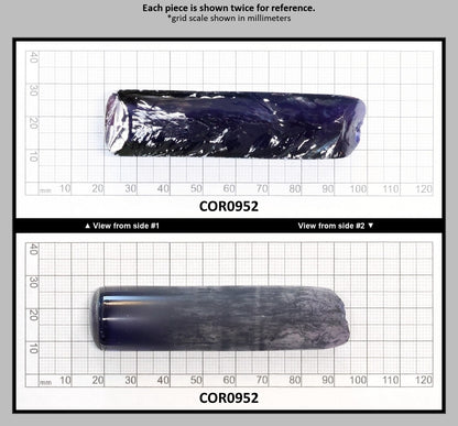Djeva Purple Kunzite #61 Lab Created Corundum Sapphire Faceting Rough for Gem Cutting - DISCONTINUED - Various Sizes - Split Boule : COR0952