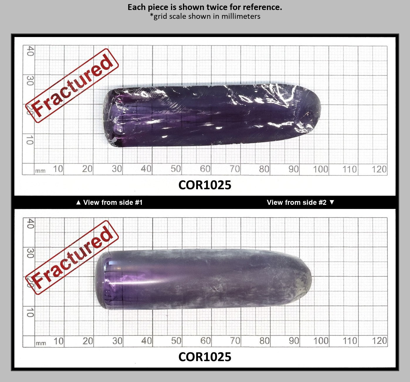 Djeva Alexandrite #47 Colored Lab Created Corundum Sapphire Faceting Rough for Gem Cutting - DISCONTINUED - Various Sizes - Split Boule : COR1025