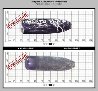 Djeva Alexandrite #47 Colored Lab Created Corundum Sapphire Faceting Rough for Gem Cutting - DISCONTINUED - Various Sizes - Split Boule : COR1035