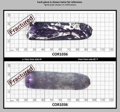 Djeva Alexandrite #47 Colored Lab Created Corundum Sapphire Faceting Rough for Gem Cutting - DISCONTINUED - Various Sizes - Split Boule : COR1036
