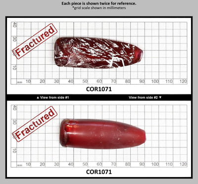 Padparadscha #57 Lab Created Corundum Sapphire Faceting Rough for Gem Cutting - Various Sizes - Split Boule : COR1071