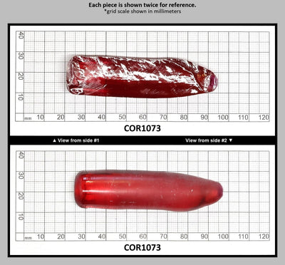 Padparadscha #57 Lab Created Corundum Sapphire Faceting Rough for Gem Cutting - Various Sizes - Split Boule : COR1073