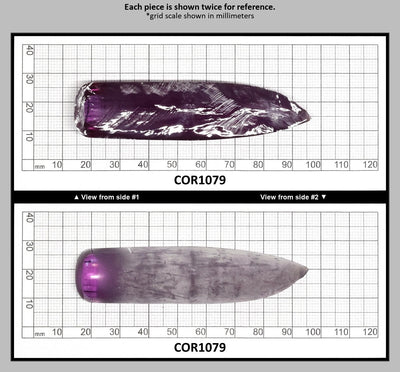 Djeva Alexandrite #48 Colored Lab Created Corundum Sapphire Faceting Rough for Gem Cutting - DISCONTINUED - Various Sizes - Split Boule : COR1079