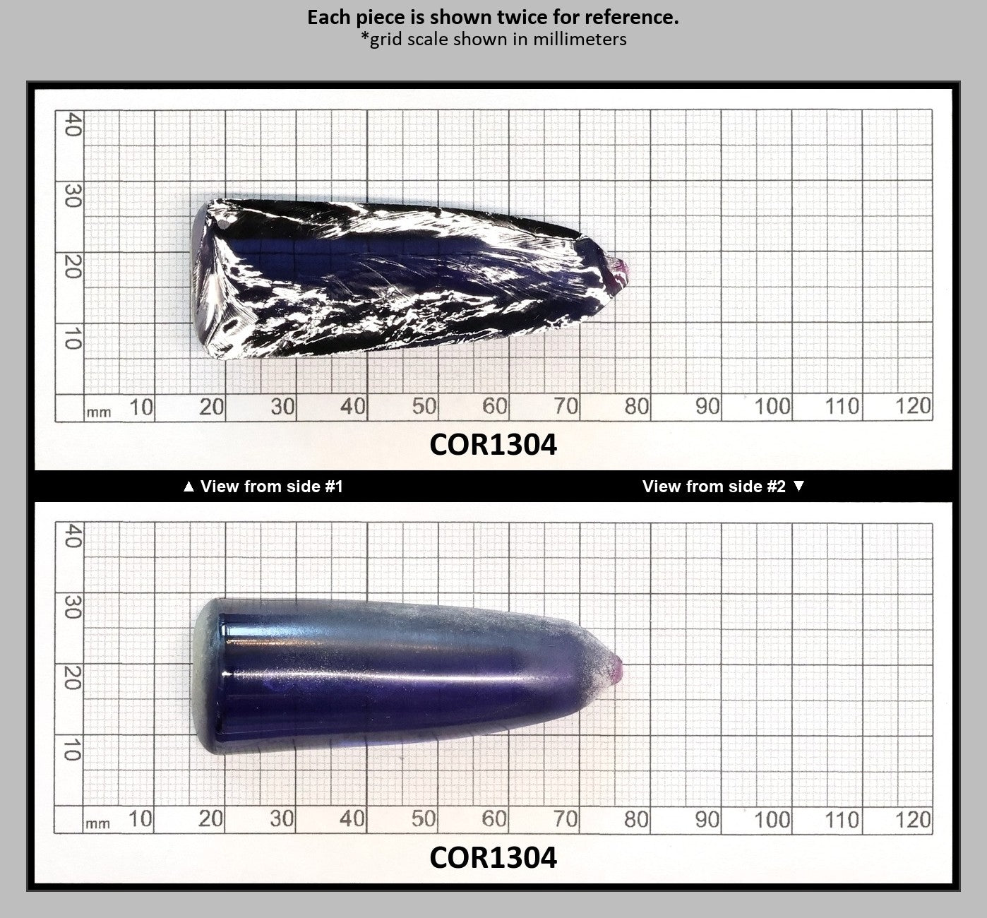 Dark Purple Kunzite #61 Lab Created Corundum Sapphire Faceting Rough for Gem Cutting - Various Sizes - Split Boule : COR1304