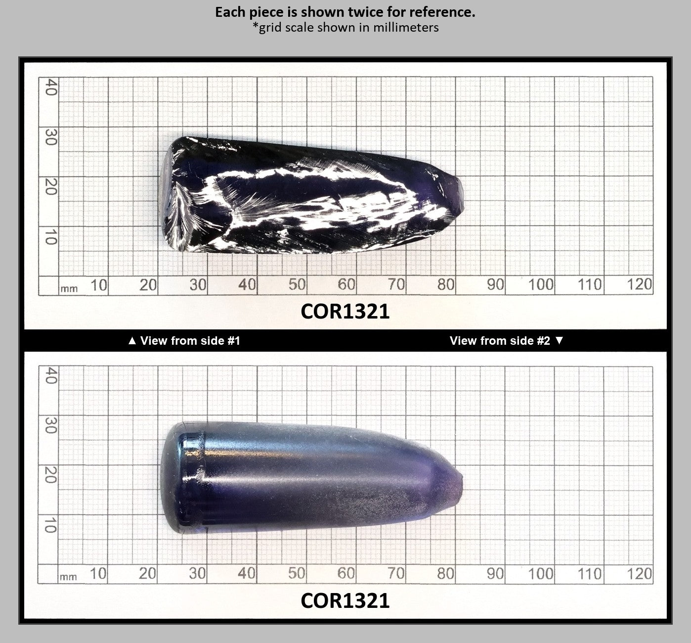 Dark Purple Kunzite #61 Lab Created Corundum Sapphire Faceting Rough for Gem Cutting - Various Sizes - Split Boule : COR1321