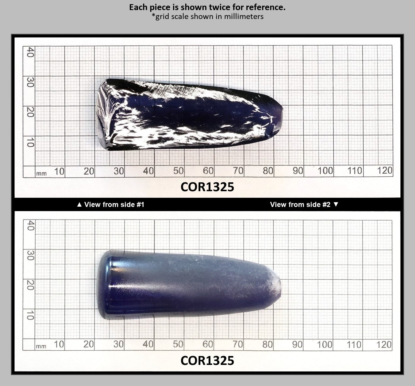Dark Purple Kunzite #61 Lab Created Corundum Sapphire Faceting Rough for Gem Cutting - Various Sizes - Split Boule : COR1325