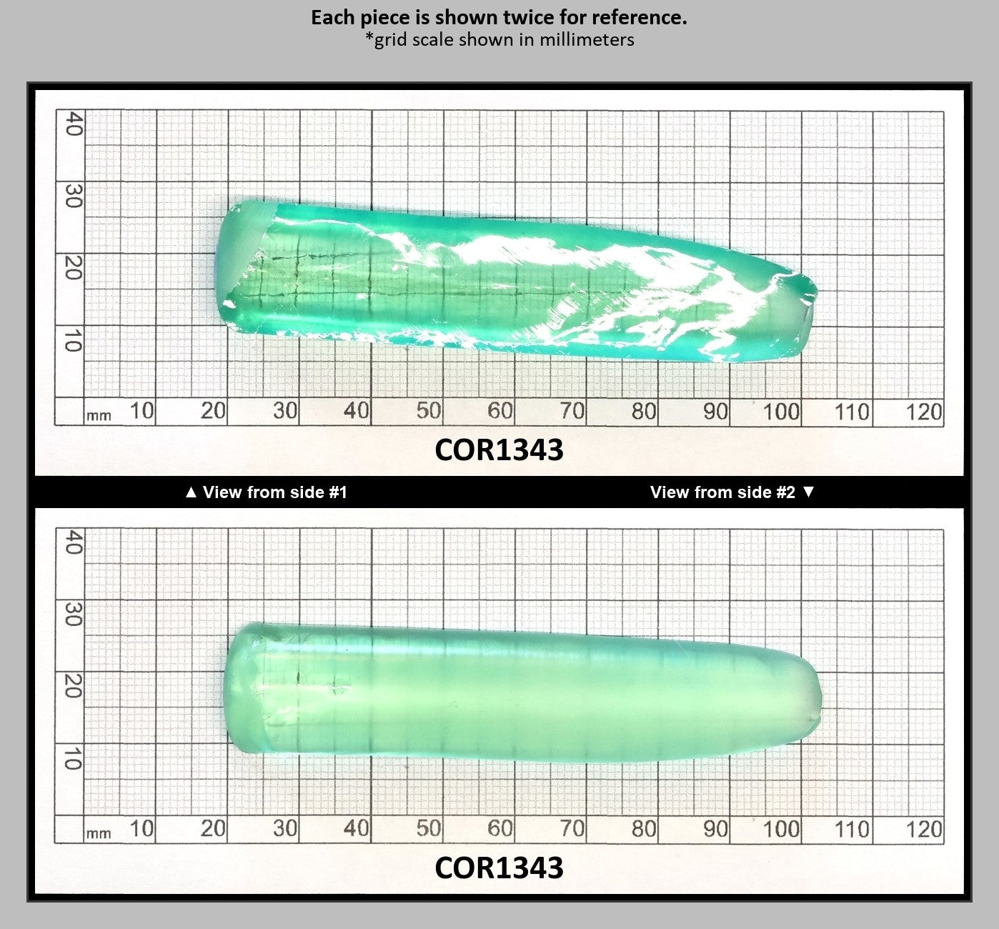 Light Paraiba Colored Lab Created Corundum Sapphire Faceting Rough for Gem Cutting - Various Sizes : COR1343