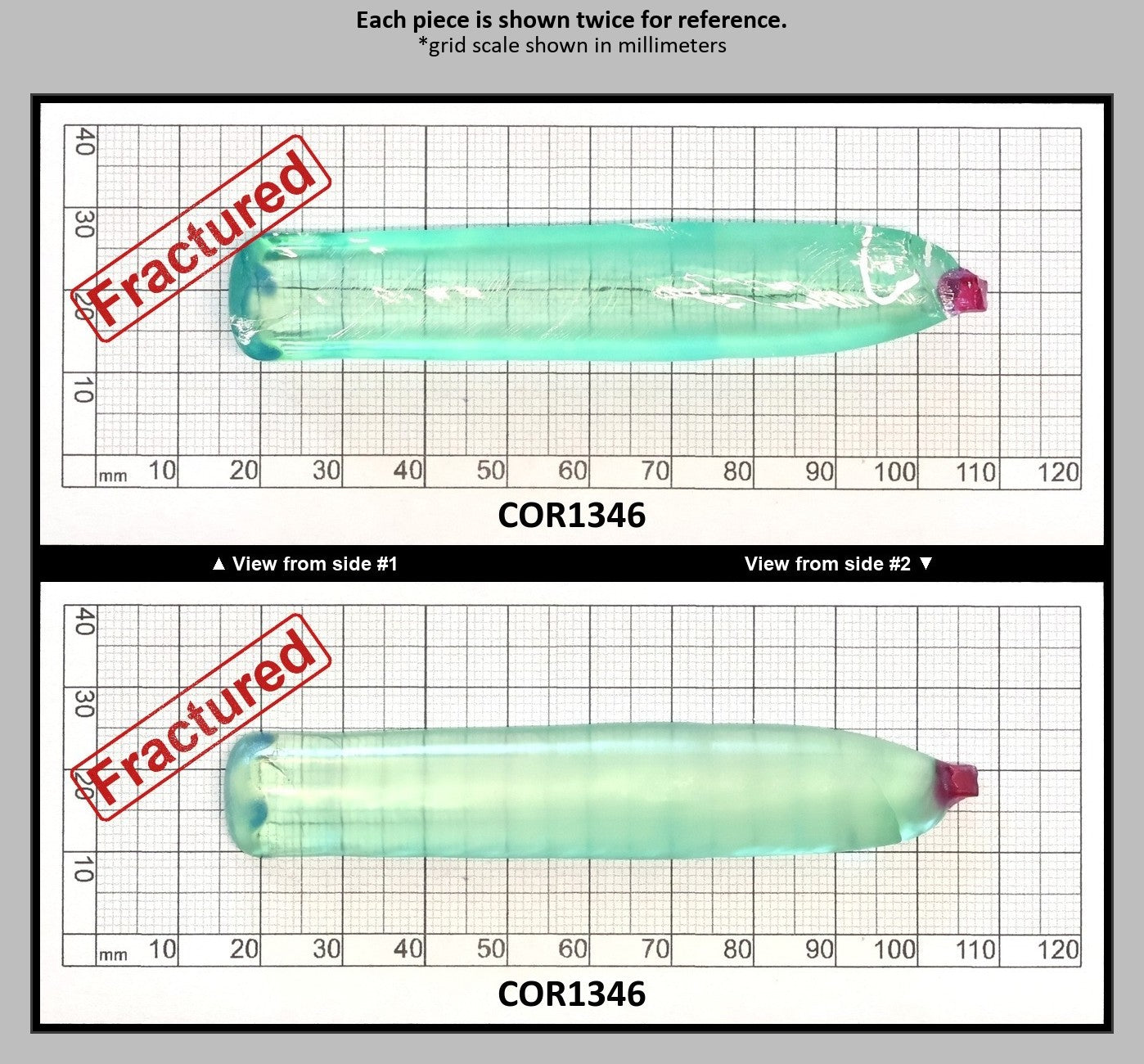 Light Paraiba Colored Lab Created Corundum Sapphire Faceting Rough for Gem Cutting - Various Sizes : COR1346