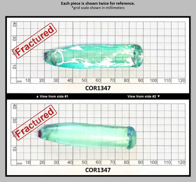 Light Paraiba Colored Lab Created Corundum Sapphire Faceting Rough for Gem Cutting - Various Sizes : COR1347