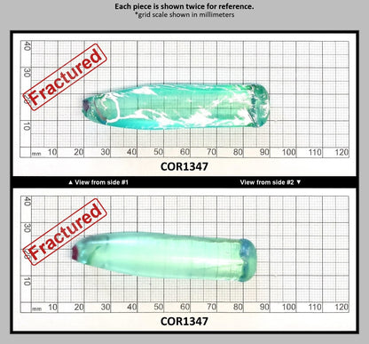 Light Paraiba Colored Lab Created Corundum Sapphire Faceting Rough for Gem Cutting - Various Sizes : COR1347
