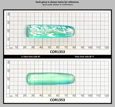 Light Paraiba Colored Lab Created Corundum Sapphire Faceting Rough for Gem Cutting - Various Sizes : COR1353