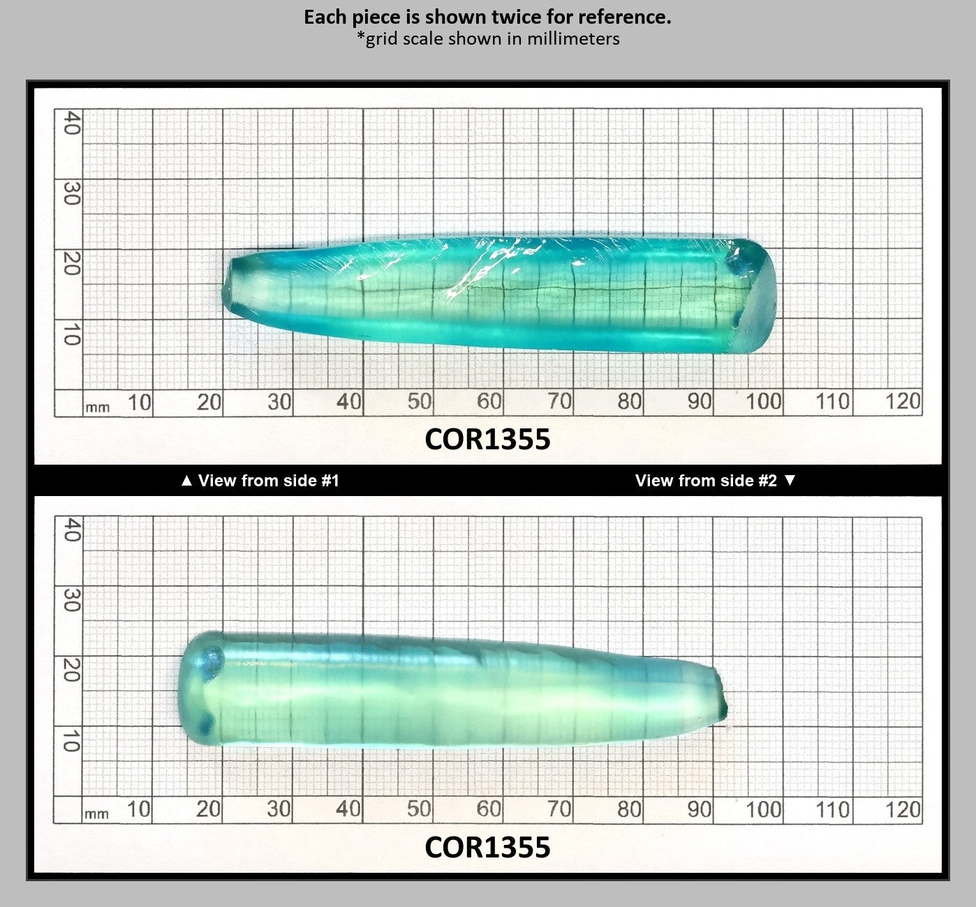Light Paraiba Colored Lab Created Corundum Sapphire Faceting Rough for Gem Cutting - Various Sizes : COR1355
