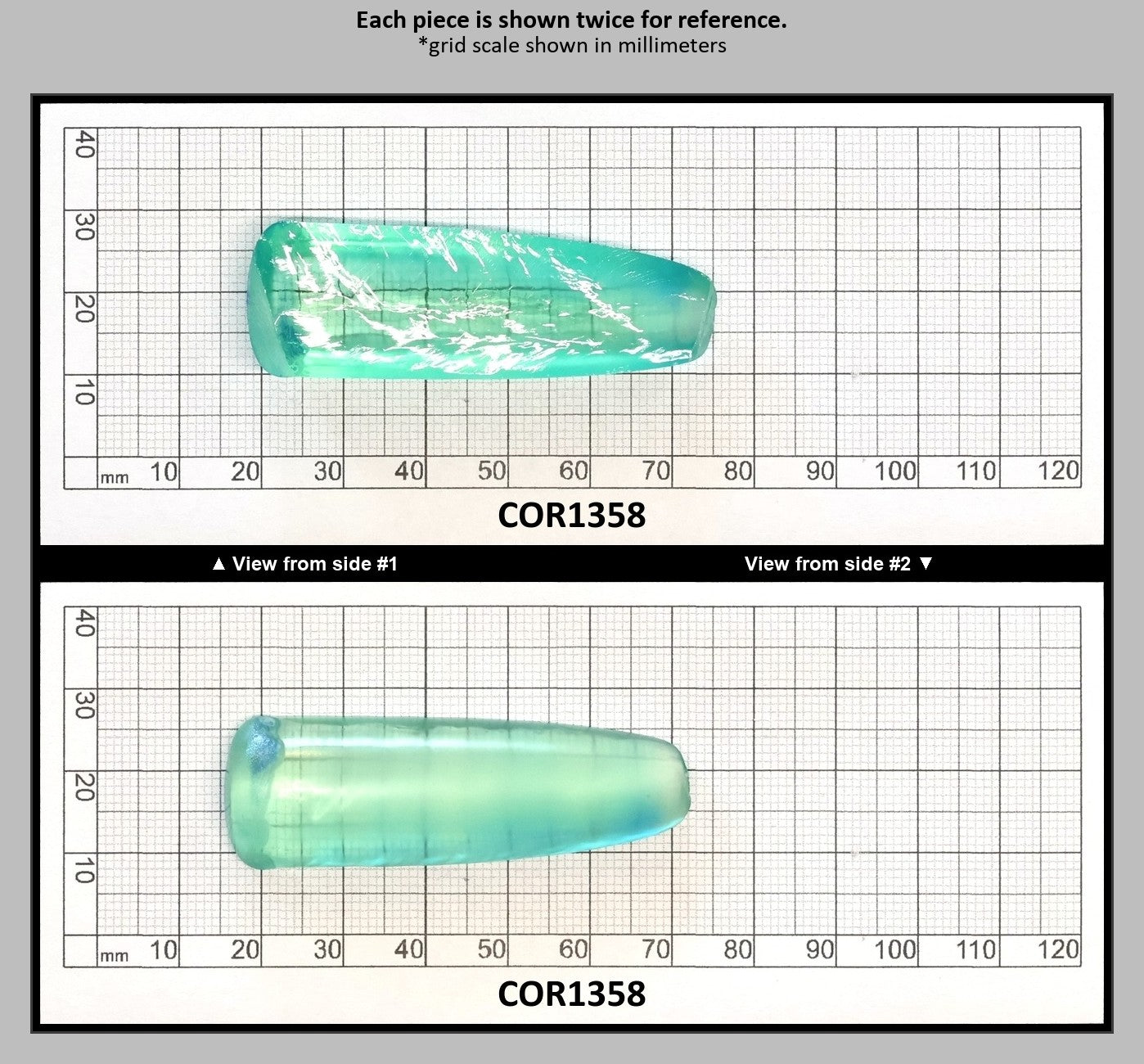 Light Paraiba Colored Lab Created Corundum Sapphire Faceting Rough for Gem Cutting - Various Sizes : COR1358