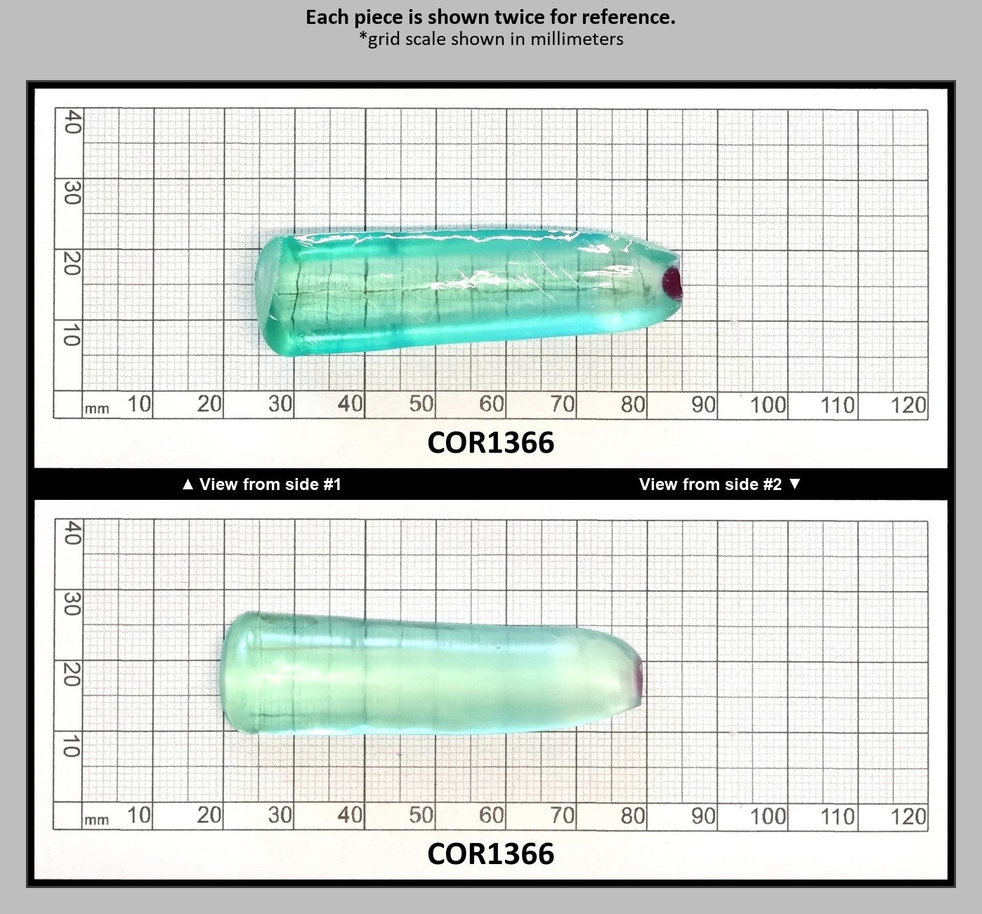 Light Paraiba Colored Lab Created Corundum Sapphire Faceting Rough for Gem Cutting - Various Sizes : COR1366