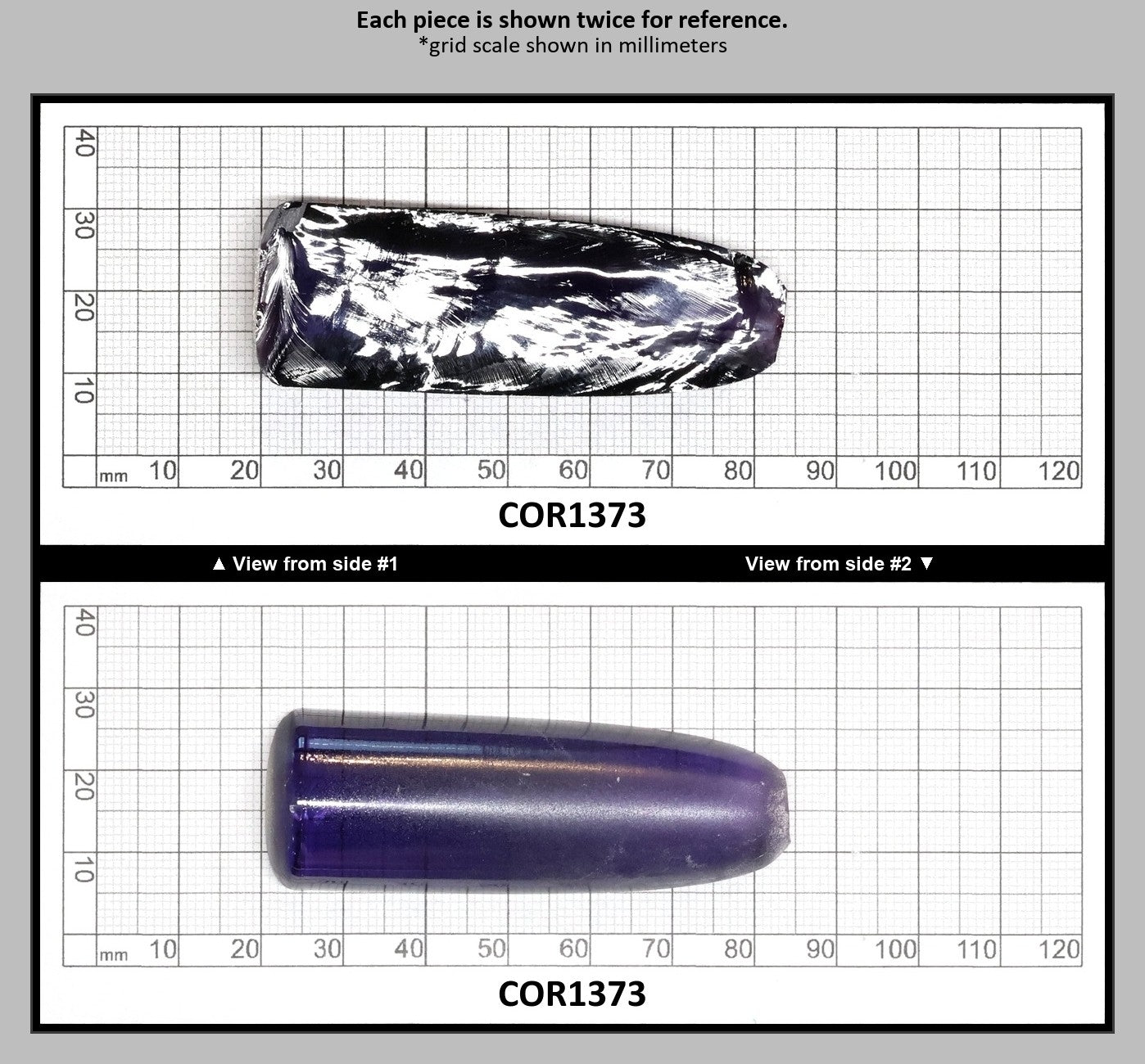 Purple Kunzite #60 Lab Created Corundum Sapphire Faceting Rough for Gem Cutting - Various Sizes - Split Boule : COR1373