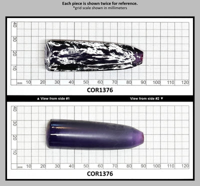 Purple Kunzite #60 Lab Created Corundum Sapphire Faceting Rough for Gem Cutting - Various Sizes - Split Boule : COR1376
