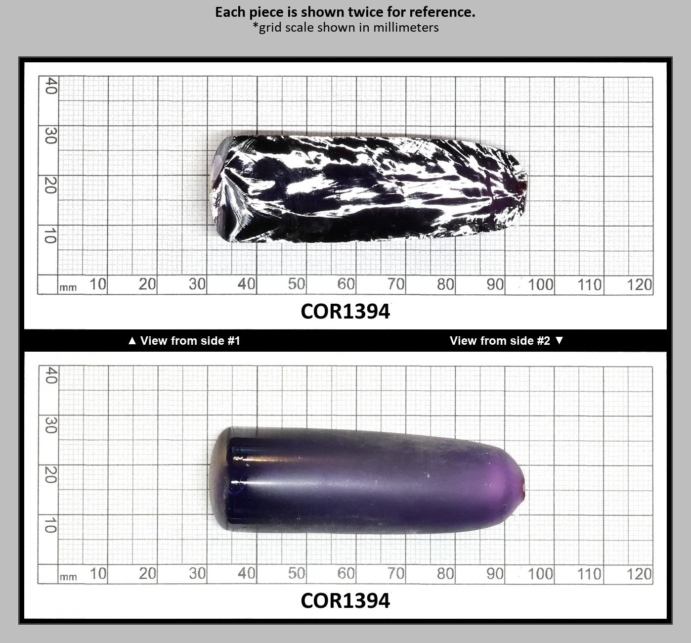Purple Kunzite #60 Lab Created Corundum Sapphire Faceting Rough for Gem Cutting - Various Sizes - Split Boule : COR1394