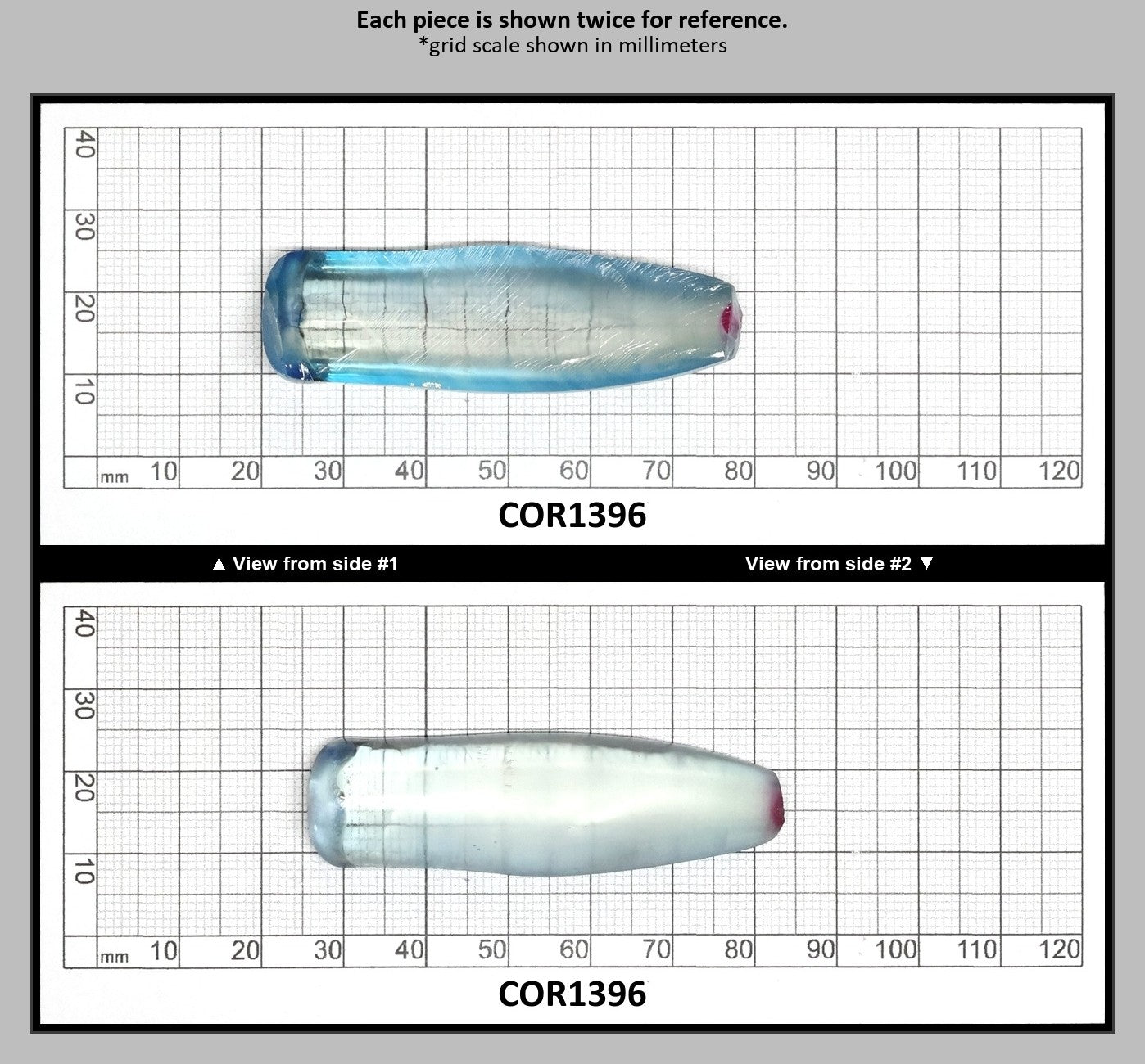 Dark Paraiba Colored Lab Created Corundum Sapphire Faceting Rough for Gem Cutting - Various Sizes : COR1396