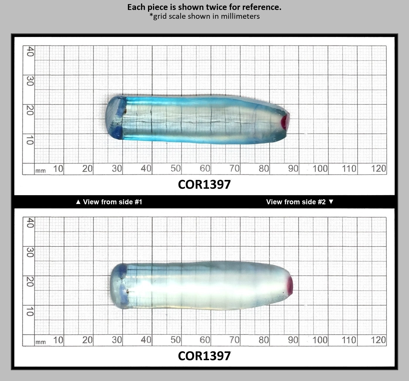 Dark Paraiba Colored Lab Created Corundum Sapphire Faceting Rough for Gem Cutting - Various Sizes : COR1397