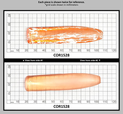 Sunrise #16 Lab Created Corundum Sapphire Faceting Rough for Gem Cutting - Various Sizes - Split Boule : COR1528