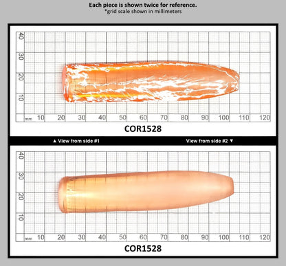 Sunrise #16 Lab Created Corundum Sapphire Faceting Rough for Gem Cutting - Various Sizes - Split Boule : COR1528