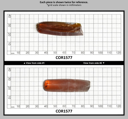 Djeva Imperial Topaz #25SP Lab Created Corundum Sapphire Faceting Rough for Gem Cutting - DISCONTINUED - Various Sizes - Split Boule : COR1577
