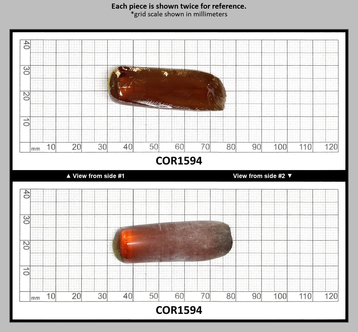 Djeva Imperial Topaz #25SP Lab Created Corundum Sapphire Faceting Rough for Gem Cutting - DISCONTINUED - Various Sizes - Split Boule : COR1594
