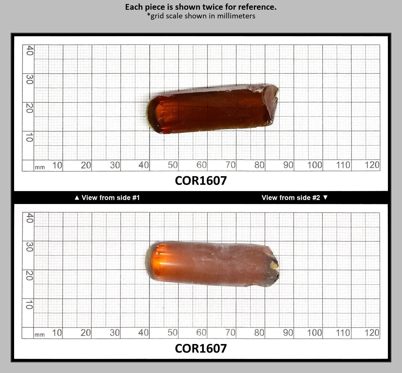 Djeva Imperial Topaz #25SP Lab Created Corundum Sapphire Faceting Rough for Gem Cutting - DISCONTINUED - Various Sizes - Split Boule : COR1607
