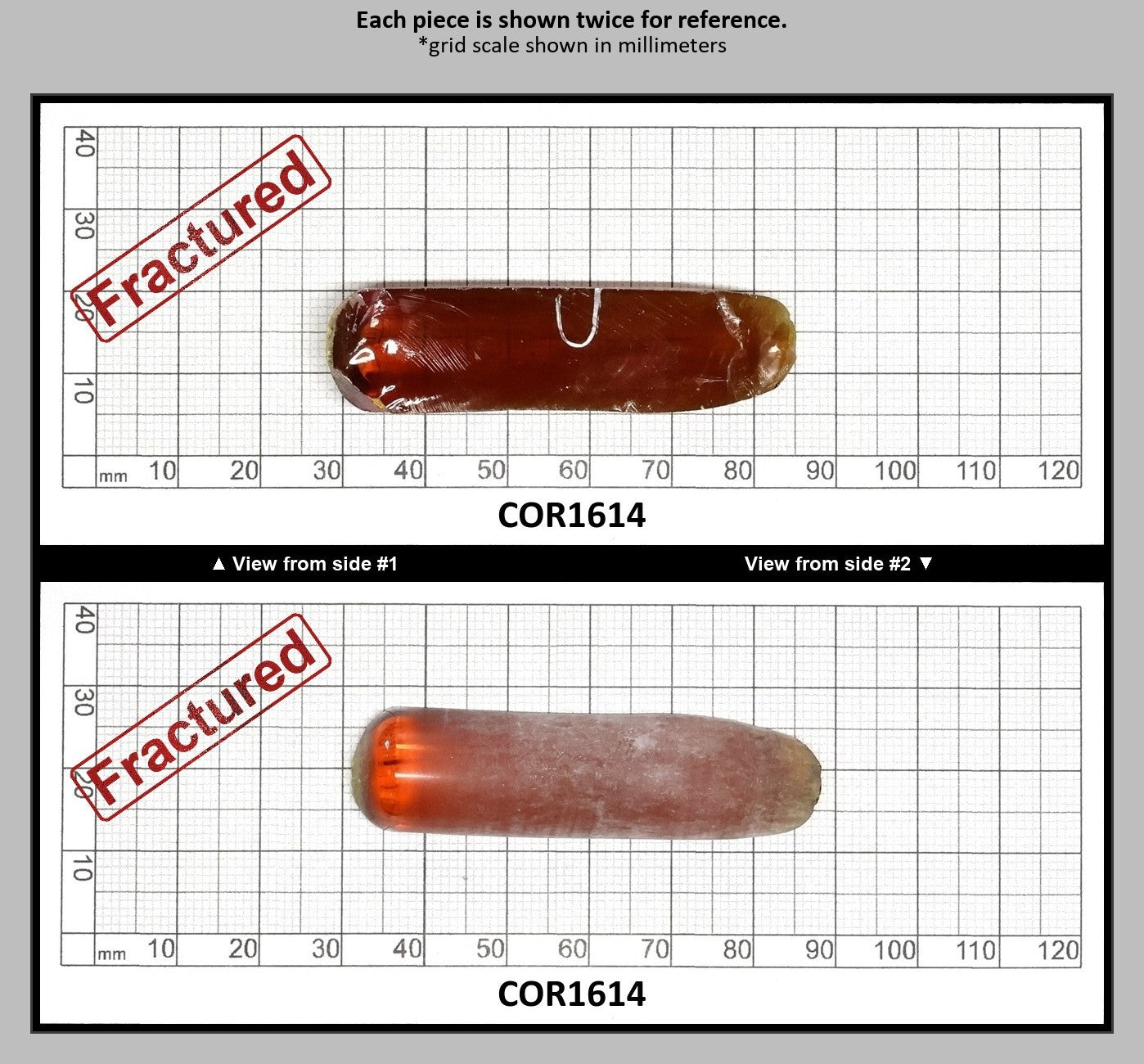 Djeva Imperial Topaz #25SP Lab Created Corundum Sapphire Faceting Rough for Gem Cutting - DISCONTINUED - Various Sizes - Split Boule : COR1614