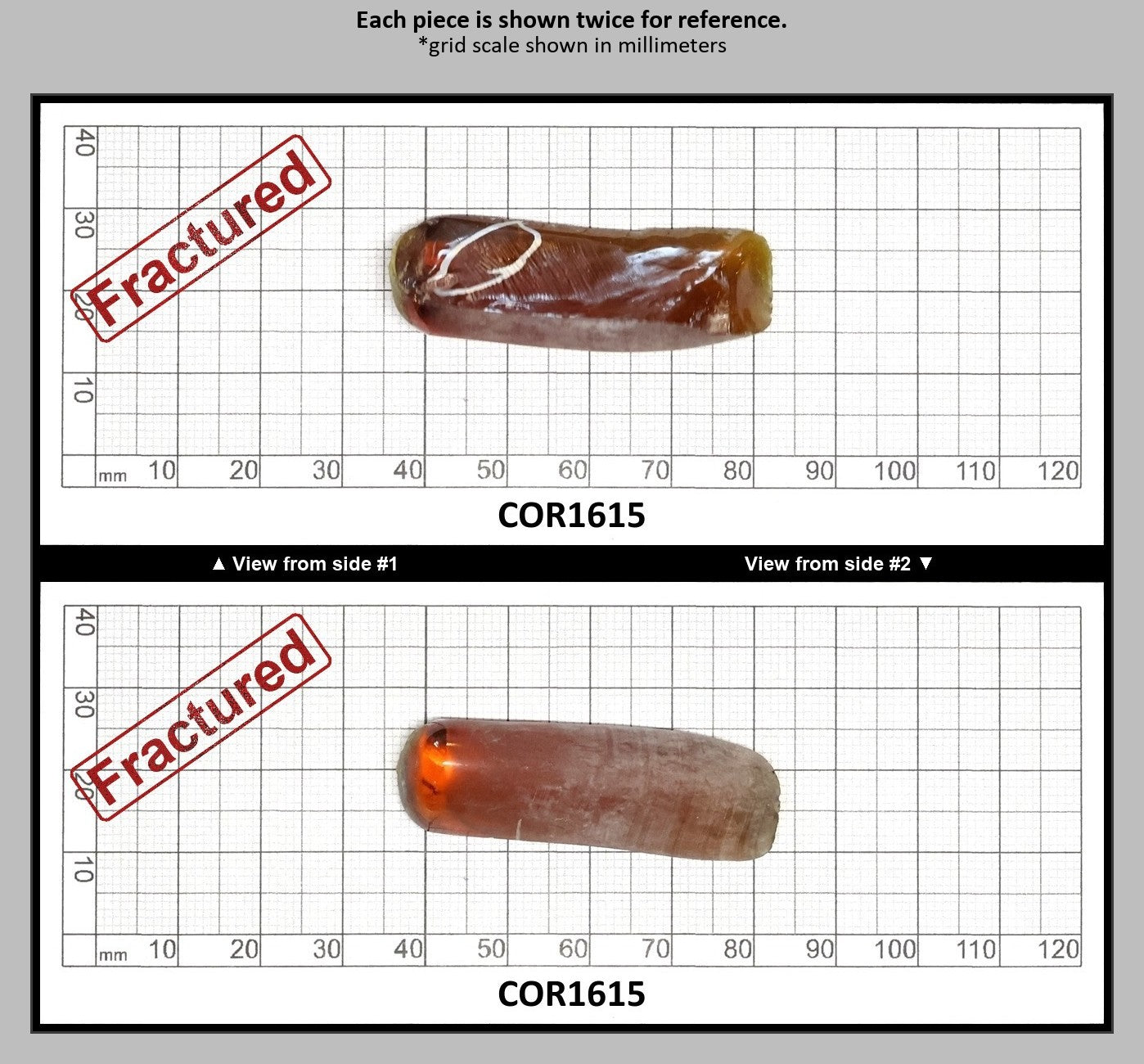 Djeva Imperial Topaz #25SP Lab Created Corundum Sapphire Faceting Rough for Gem Cutting - DISCONTINUED - Various Sizes - Split Boule : COR1615