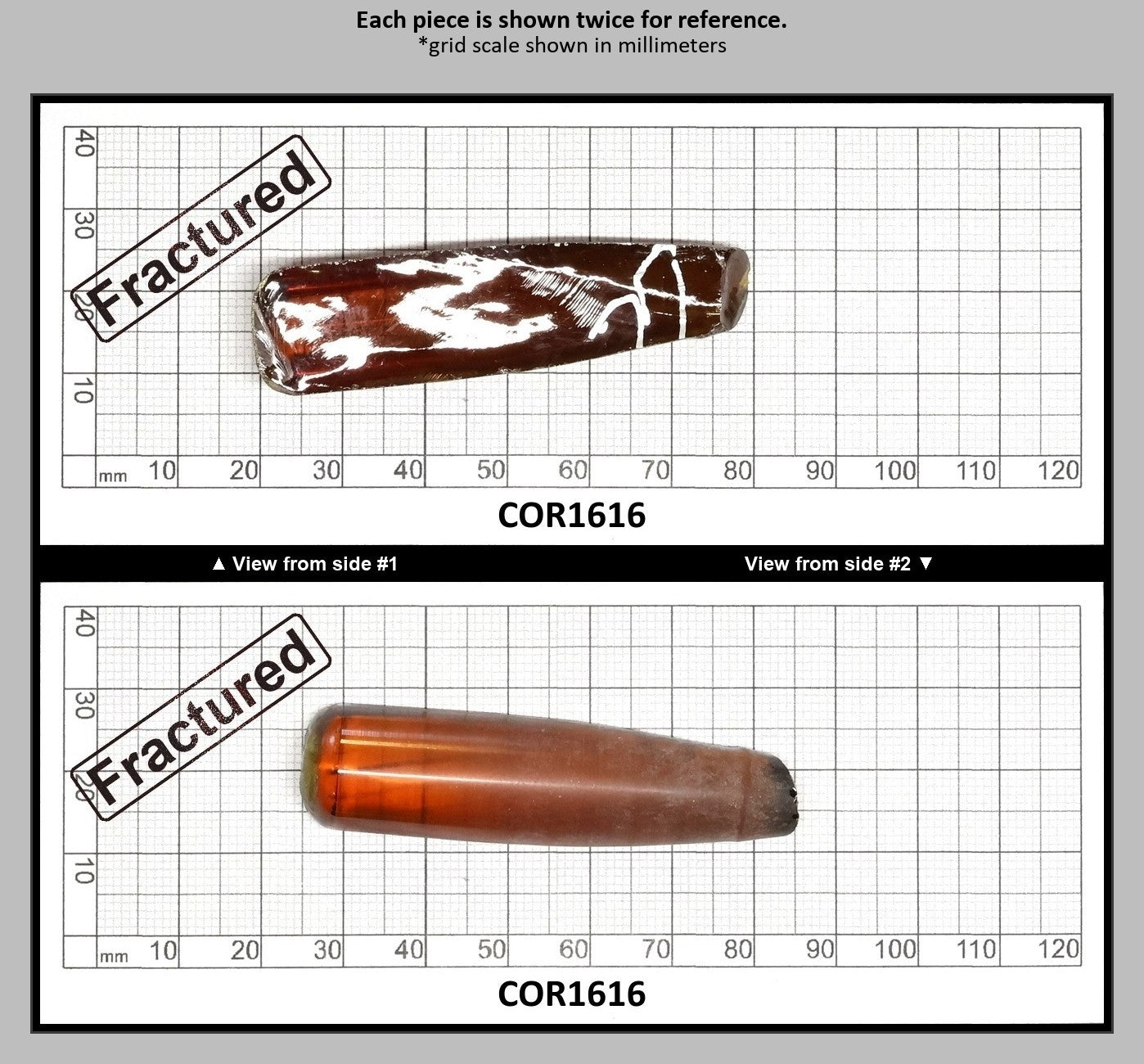 Djeva Imperial Topaz #25SP Lab Created Corundum Sapphire Faceting Rough for Gem Cutting - DISCONTINUED - Various Sizes - Split Boule : COR1616