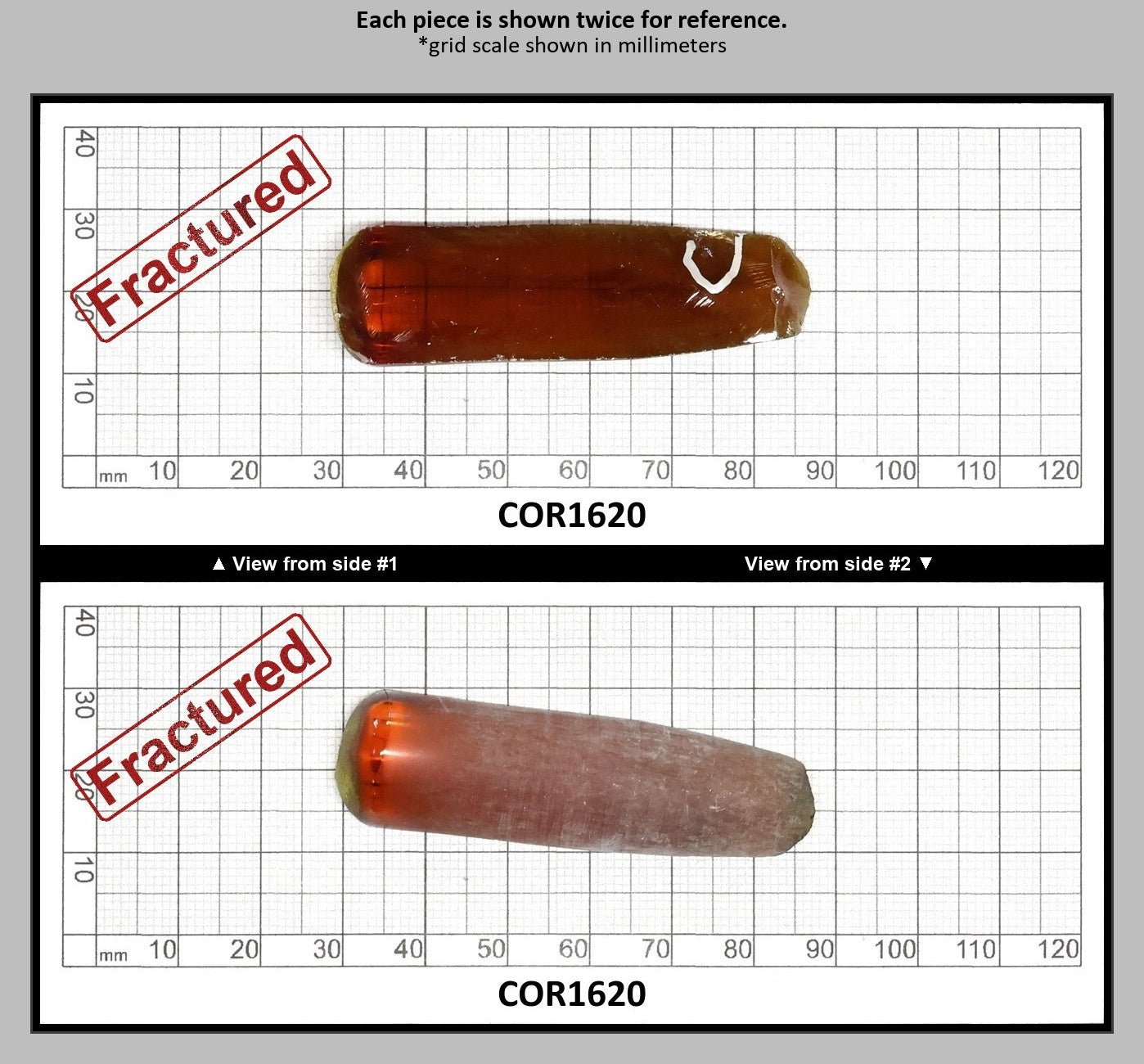 Djeva Imperial Topaz #25SP Lab Created Corundum Sapphire Faceting Rough for Gem Cutting - DISCONTINUED - Various Sizes - Split Boule : COR1620