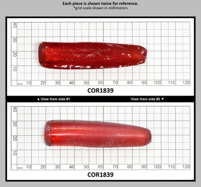 Padparadscha #57SP Lab Created Corundum Sapphire Faceting Rough for Gem Cutting - Various Sizes - Split Boule : COR1839