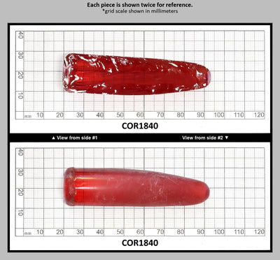 Padparadscha #57SP Lab Created Corundum Sapphire Faceting Rough for Gem Cutting - Various Sizes - Split Boule : COR1840