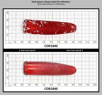 Padparadscha #57SP Lab Created Corundum Sapphire Faceting Rough for Gem Cutting - Various Sizes - Split Boule : COR1840