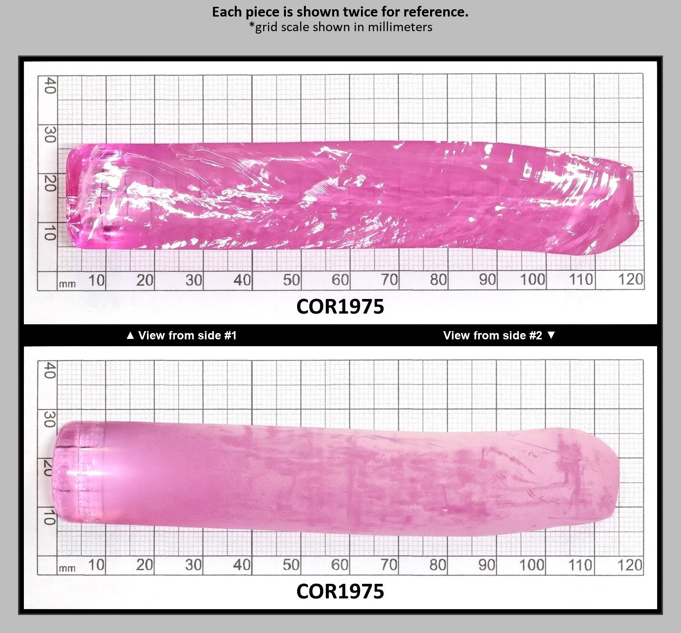 Extra Light Pink #1.25 Lab Created Corundum Sapphire Faceting Rough for Gem Cutting - Various Sizes - Split Boule : COR1975