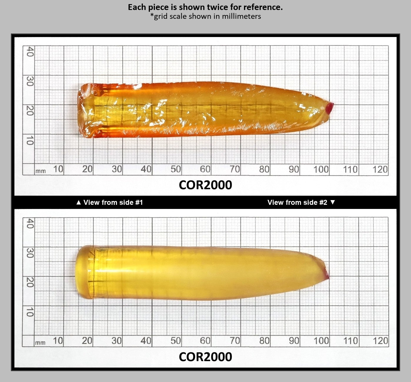 Yellow #21 Lab Created Corundum Sapphire Faceting Rough for Gem Cutting - Various Sizes - Split Boule : COR2000