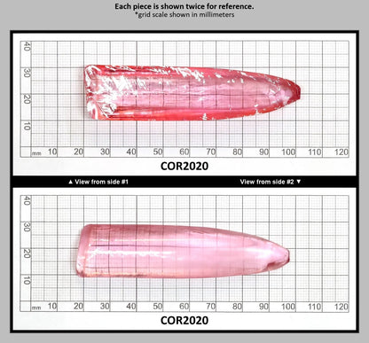 Peach Morganite #18 (Pink Variant) Lab Created Corundum Sapphire Faceting Rough for Gem Cutting - Various Sizes - Split Boule : COR2020