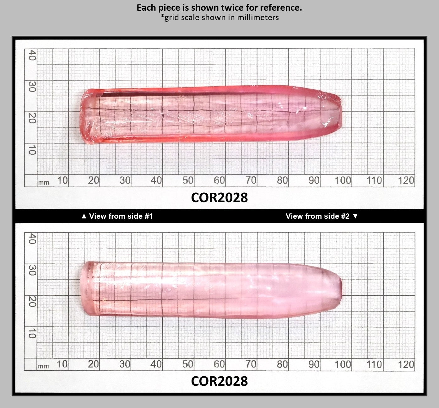 Peach Morganite #18 (Pink Variant) Lab Created Corundum Sapphire Faceting Rough for Gem Cutting - Various Sizes - Split Boule : COR2028