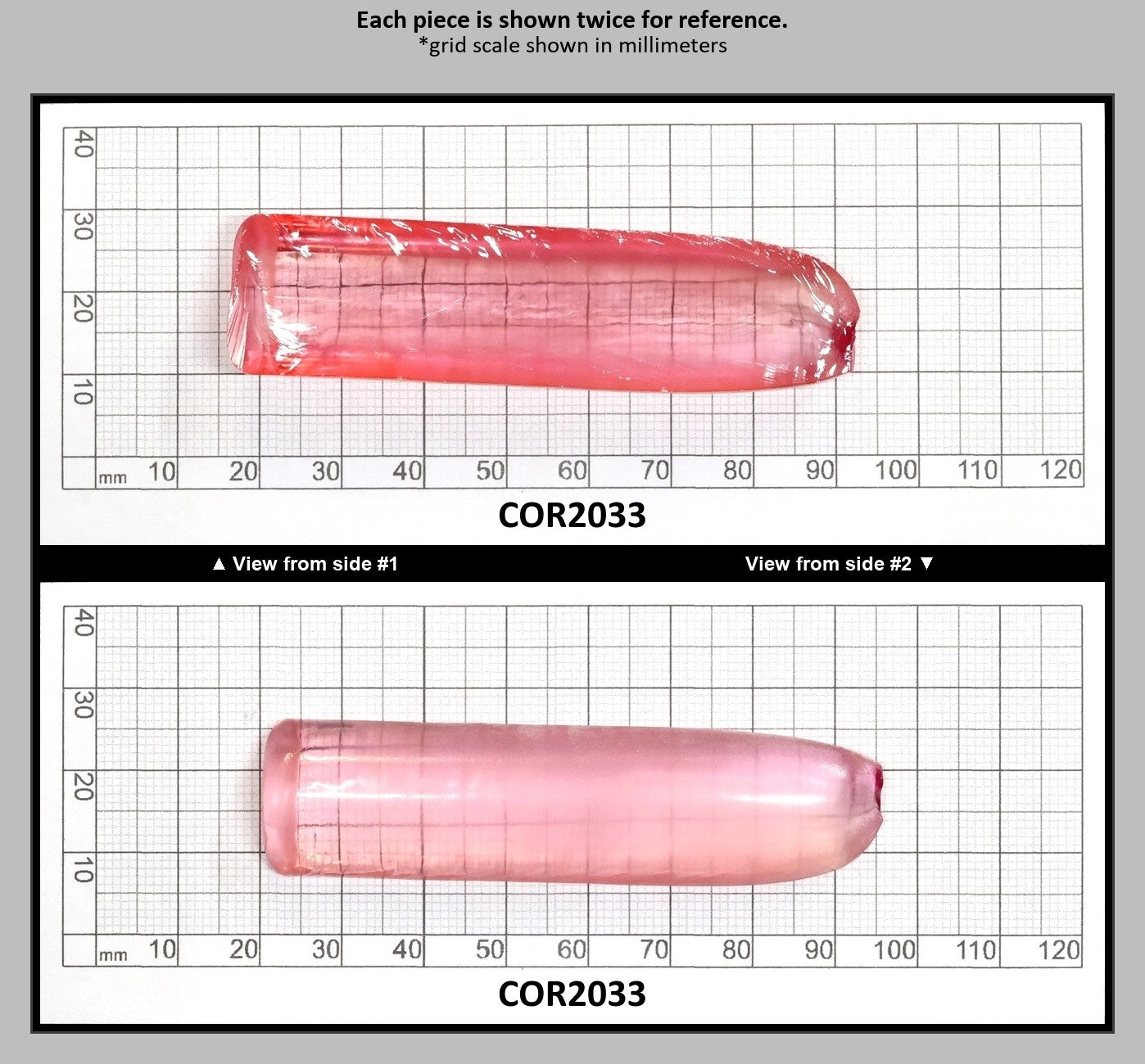 Peach Morganite #18 (Pink Variant) Lab Created Corundum Sapphire Faceting Rough for Gem Cutting - Various Sizes - Split Boule : COR2033
