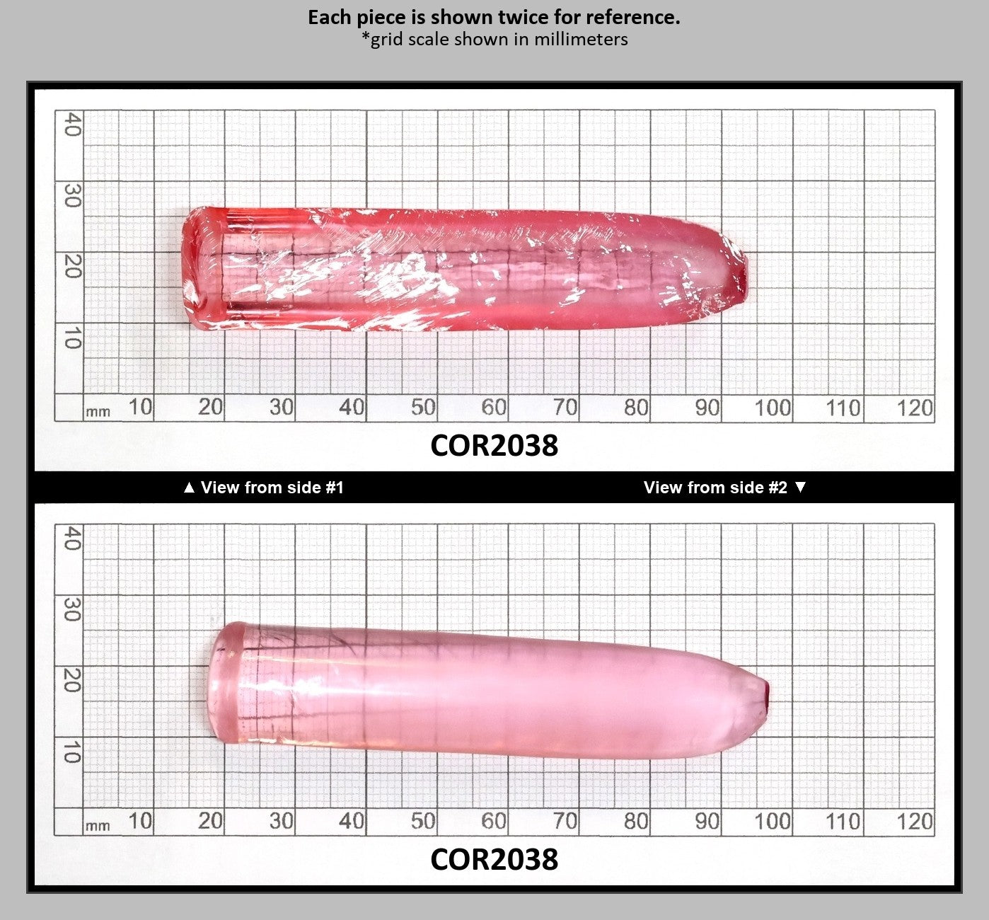 Peach Morganite #18 (Pink Variant) Lab Created Corundum Sapphire Faceting Rough for Gem Cutting - Various Sizes - Split Boule : COR2038