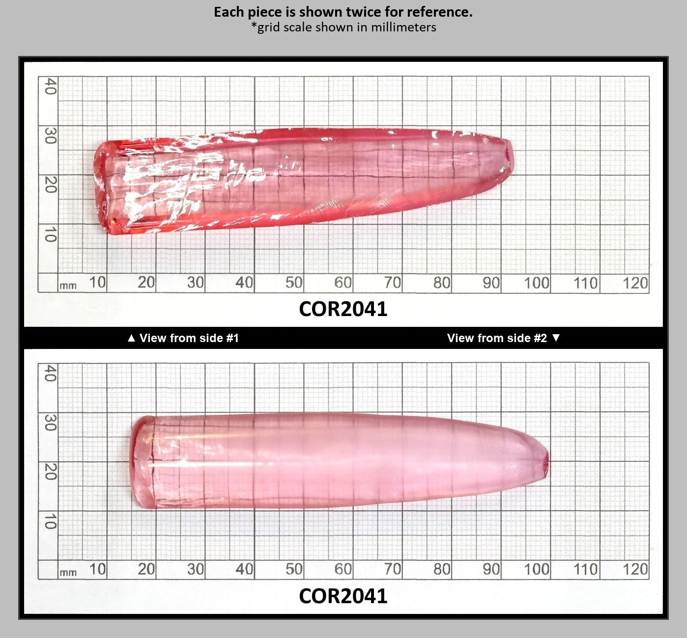 Peach Morganite #18 (Pink Variant) Lab Created Corundum Sapphire Faceting Rough for Gem Cutting - Various Sizes - Split Boule : COR2041