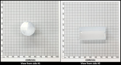 White Cylinders Lab Created Corundum Sapphire - Faceting Rough