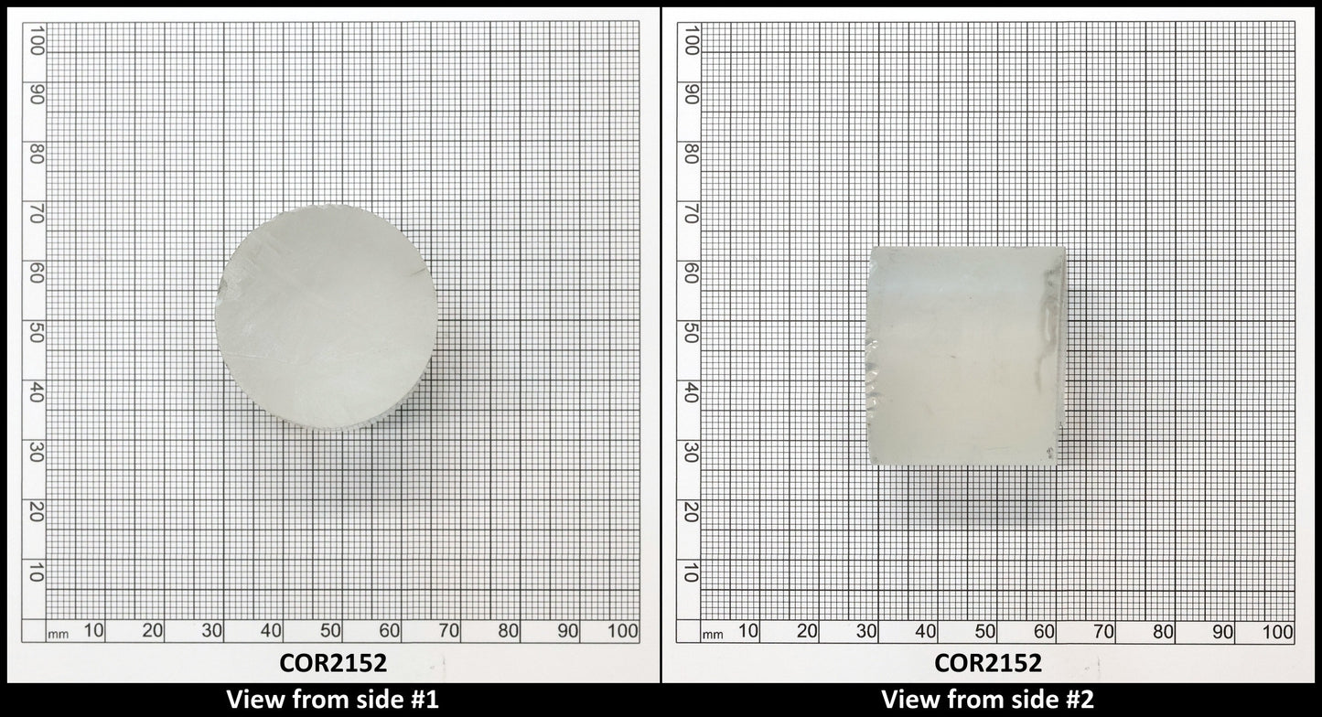 White Cylinders Lab Created Corundum Sapphire - Faceting Rough