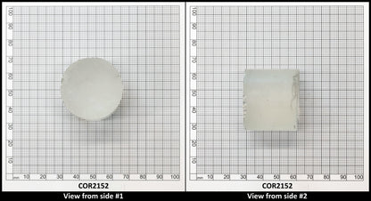 White Cylinders Lab Created Corundum Sapphire - Faceting Rough